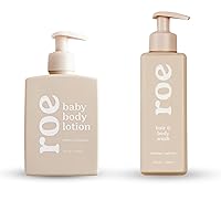 Baby Wash and Lotion | Great For Sensitive Skin Lightweight Moisturizing Lotion & Cleansing Body & Hair Wash
