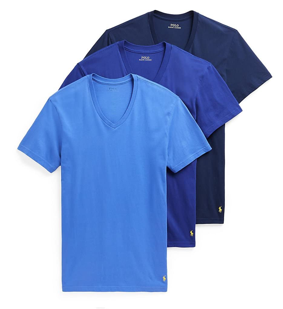 Mua Polo Ralph Lauren Classic Fit Cotton V-Neck T-Shirts - 3 Pack (RCVNS3)  S/Cruise Navy/Sporting Royal/Maidstone Blue trên Amazon Mỹ chính hãng 2023  | Giaonhan247
