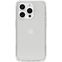 OtterBox iPhone 15 Pro (Only) Symmetry Clear Series Case - CLEAR, Ultra-sleek, Wireless Charging Compatible, Raised Edges Protect Camera & Screen (Ships in Polybag, Ideal for Business Customers)