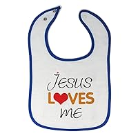 Cute Rascals Toddler & Baby Bibs Burp Cloths Jesus Loves Me Christian God Items for Girl Boy