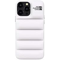 The Puffer Case for iPhone 11 6.1 inch. Trendy Comfort Plush Down Soft Touch Jacket 3D Protective Cover [High Protection Anti-Scratch Micro-Fiber Lining] (White)