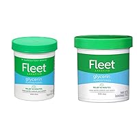 Fleet Laxative Glycerin Suppositories for Constipation, Aloe Vera Adult 50 Count and 12 Count