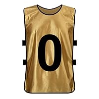 TopTie Numbered #0 Training Vest, Tank Top, Soccer Pinnies - 1 PC