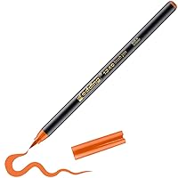 edding 1340 brush pen - orange - 1 pen - flexible brush nib - felt-nib pen for painting, writing and drawing - bullet journals, hand lettering, mandalas, calligraphy