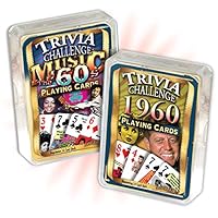 1960 Trivia Playing Cards & 1960's Decade Music Trivia Combo: Birthday or Anniversary