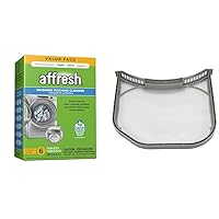 Affresh Washing Machine Cleaner, 6 Month Supply, Cleans Front Load and Top Load Washers, Including HE & LG ADQ56656401 Dryer Lint Filter