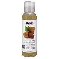NOW Solutions, Sweet Almond Oil, 100% Pure Moisturizing Oil, Promotes Healthy-Looking Skin, Unscented , 4-Ounce