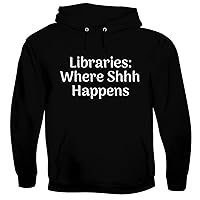 Libraries: Where Shhh Happens - Men's Soft & Comfortable Pullover Hoodie