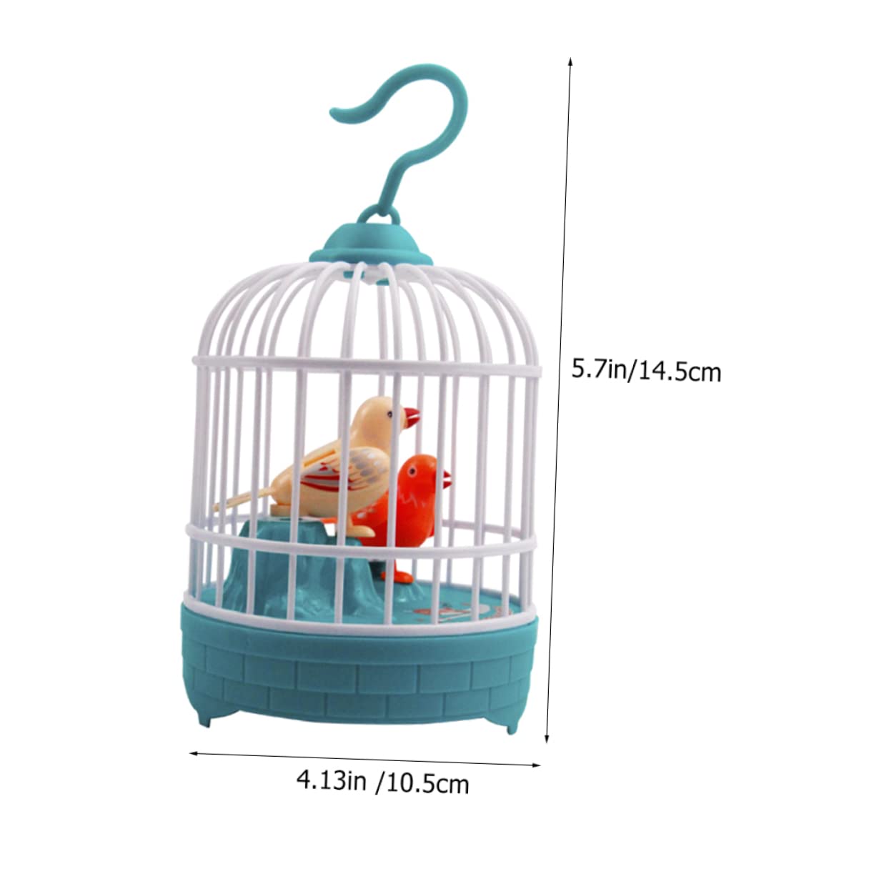 BESTOYARD 5pcs Children's Birdcage Voice-Activated Induction Birds Electronic Birds Toy Sound Electric Bird Cage Toy Singing Chirping Bird Live Pets Mother Voice Control Plastic Musical Bird