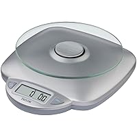 Taylor 3842 11lb Digital Glass Top Household Kitchen Scale, Universal, Silver