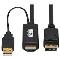 Tripp Lite HDMI to DisplayPort Adapter Cable Active 4K USB Power M/M 1M (P567-01M)