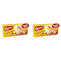 Bauducco Wafers - Crispy and Delicate Wafer Cookies Filled With Triple Layer Cream 9oz (Strawberry) (Pack of 2)