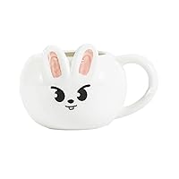 BinaryABC Easter Rabbit Bunny Ceramic Mug Coffee Mug Porcelain Tea Mug Travel Mug Milk Cup Water Cup,Easter Party Decoration Gift