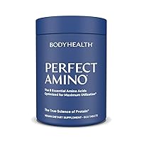 PerfectAmino, All 8 Essential Amino Acids with BCAAs + Lysine, Phenylalanine, Threonine, Methionine, Tryptophan, Supplement for Muscle Mass Production, Recovery & Strength (600 ct)