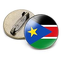 South Sudan Flag Brooch - South Sudan Flag Pin Lapel Badge Pin Button Brooch For Suit Tie Hat Women Men,Novelty Jewelry Brooch For Patriot Clothing Bag Accessories