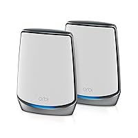 Orbi Whole Home Tri-band Mesh WiFi 6 System (RBK852) – Router with 1 Satellite Extender | Coverage up to 5,000 sq. ft., 100 Devices | AX6000 (Up to 6Gbps)