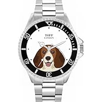 Beagle Head Dog Mens Wrist Watch 42mm Case Custom Design