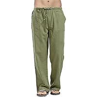 ' Pants Summer Color Breathable Trousers Casual Elastic Waist Fitness Big