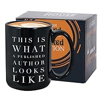 Writer Coffee Mug 15 Oz Book Writers Mugs for Novel Author Novelist Poet, Black