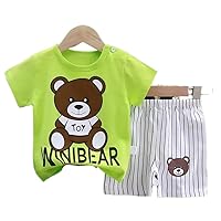 Kids Clothes Set Baby Boy Girl T-Shirt Shorts Summer Clothing Cotton Cartoon Casual Children Baby Clothes Set