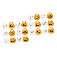BESTOYARD 40 Pcs Portable Pumpkin Bag Halloween Party Bags Festival Gift Bags Halloween Candy Bags with Handles Jack- O- Lantern Pumpkin Bag Candy Gifts Party Prop Glass Biscuit Box Pe Child