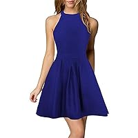 Women's Short Backless Homecoming Dress A Line Cocktail Party Dress