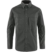 Fjallraven Men's Abisko Trail Long Sleeve Shirt, Dark Grey (F12600194, US, Alpha, XX-Large, Regular, Regular)