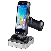 Tera 𝐏𝐫𝐨 Android Barcode Scanner: with Charging Cradle Pistol Grip, Zebra SE4750MR Scan-Range 𝟏𝟑𝐅𝐓, 8000mAh Android 11 1D 2D QR Handheld PDA 4G BT 5.0 Wi-Fi GPS P172