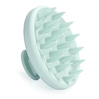 Silicone Scalp Massager, Scalp Scrubber for Hair Growth with Soft Bristles, Scalp Exfoliator Brush Dandruff Removal Shampoo Brush for Wet Dry Scalp Care (Mint Green)