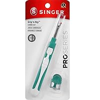 SINGER QuiltPro Grip N Rip Combo Set Seam Ripper and Thimble, 6-Inch