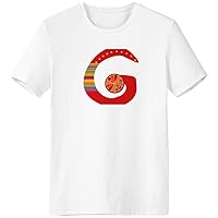 G Alphabet Orange Fruit Cute Pattern T-Shirt Workwear Pocket Short Sleeve Sport Clothing