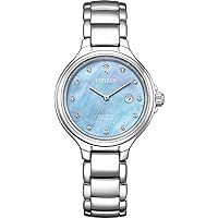 Citizen Damen Analog Eco-Drive Uhr mit Titan Armband