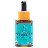 PILGRIM Korean 2% Alpha Arbutin & 3% Vitamin C Face Serum | Alpha arbutin face serum|All skin types | Men & Women| Korean Skin Care| Vegan & Cruelty-free | 30ml
