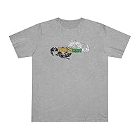 Unisex Deluxe T-Shirt with Leo Gecko (Heather Grey, M)