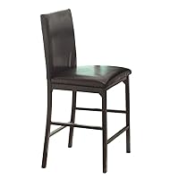 Homelegance Tempe Dining Counter Height Chair (Set of 4), Faux Leather, Dark Brown