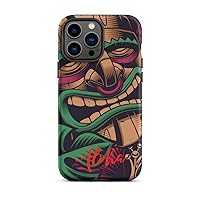 iPhone Wooden Mad Face Design Case - iPhone 13 Pro Max Multicolor