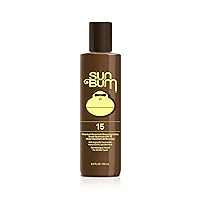 SPF 15 Browning Lotion | Vegan and Hawaii 104 Reef Act Compliant (Octinoxate & Oxybenzone Free) Broad Spectrum Moisturizing UVA/UVB Sunscreen Tanning Lotion with Vitamin E | 8.5 oz