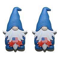 Patriotic Red White Royal Blue USA Flag Gnome Stud Earrings (S045)