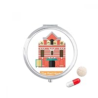 Taiwan Attractions The Red House Pill Case Pocket Medicine Storage Box Container Dispenser