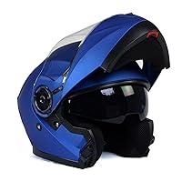 Milwaukee Helmets Advanced Full-Face Motorcycle Modular Helmets for Men and Women Biker w/ Drop Down Visor |MPH98XX