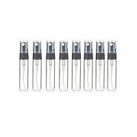25 Pack Glass Spray Bottle Container Protable Transparent Bottle Black Sprayer Perfume Sample Cosmetics Atomizer for Cleaning,Travel,Essential Oils (5ml)