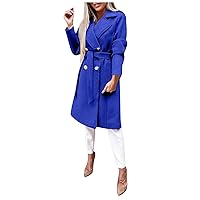 Long Cardigans for Women Trendy Open Front Sweater Coat With Pockets Lapel Waterproof Trench Coats Travel Jacket