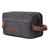Cosmetic Bag Men Travel Canvas Shaving Kits Cosmetic Makeup Organizer Women Toiletry Bag With Double Compartments