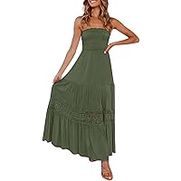 SNKSDGM Women's 2024 Summer Short Sleeve V Neck Wrap Ruffle A Line Swing Sundress Casual Tie Belt Shift Dress