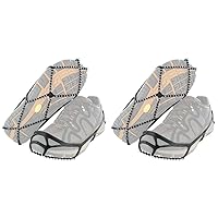 Yaktrax Walk Traction Cleats - 360-Degree Grip on Snow, Ice, & Multi-terrain Surfaces - Elastic Outer Band w/ Easy-On/Off Heel Tab & 1.2mm Zinc-coated Steel Coils - Abrasion & Rust Resistant - Unisex