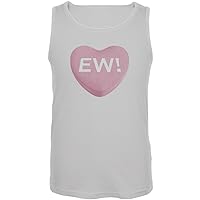 Old Glory Ew Candy Heart White Mens Tank Top - Small