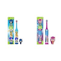 FIREFLY Clean N' Protect, Sonic The Hedgehog Toothbrush & Clean N' Protect My Little Pony Power Toothbrush with 3D Character Cover