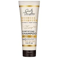 Carol's Daughter Goddess Strength Fortifying Shampoo For Wavy, Coily and Curly Hair, Sulfate Free Shampoo with Castor Oil for Weak Hair, 11 Fl Oz