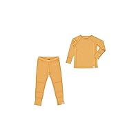 Woolino Merino Wool Base Layer for Kids - Super Soft Kids Long Sleeve Thermal Top and Leggings - All Natural Base Layer Shirt and Bottoms - Honey