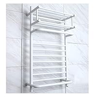 Towel Warmers for Bathroom Wall Mounted, Hardwired and Plug in Options 17 Bars Stainless Steel Polished Polished Towel Warmers Energy Saving 35.4